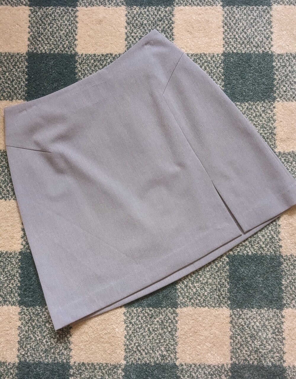 Vintage The Limited Gray Stretch Fitted Mini Skirt With Slit Size 2